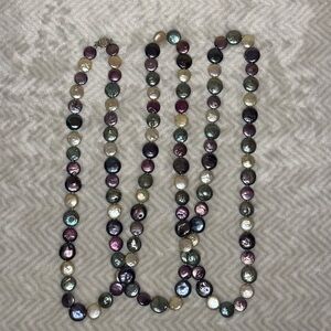 112 cultured coin pearl necklace